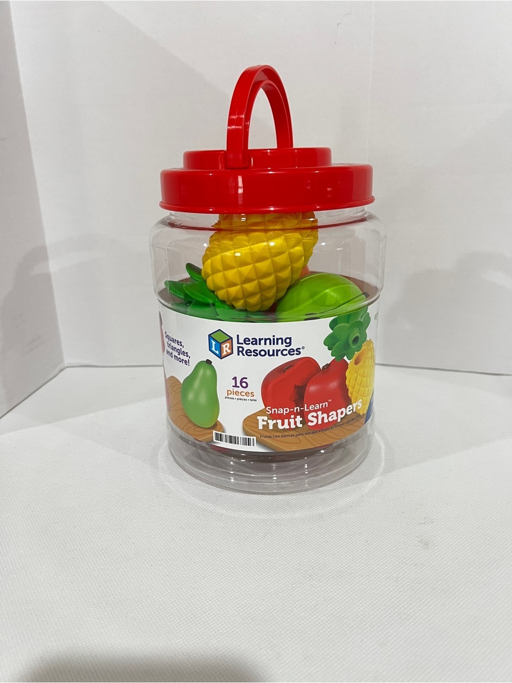 Learning Resources Snap-N-Learn Fruit Shapers 16 Pieces Ages 2+ Shape & Colors